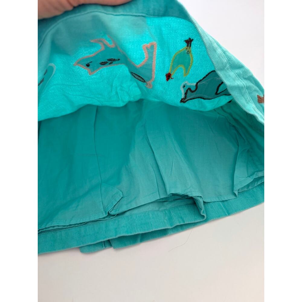 Baby Boden Farm Pinnie Dress - Teal Corduroy - 18-24 Months - Picture 5 of 9